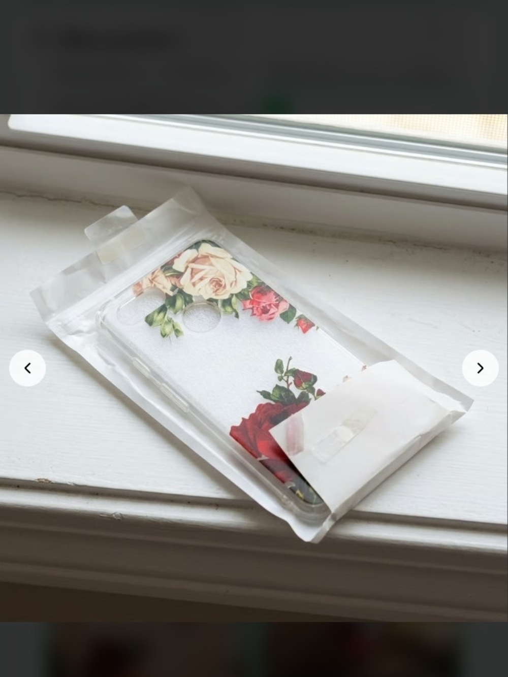 Google Pixel 3 Floral Rose Decorative Phone Case - White & Red